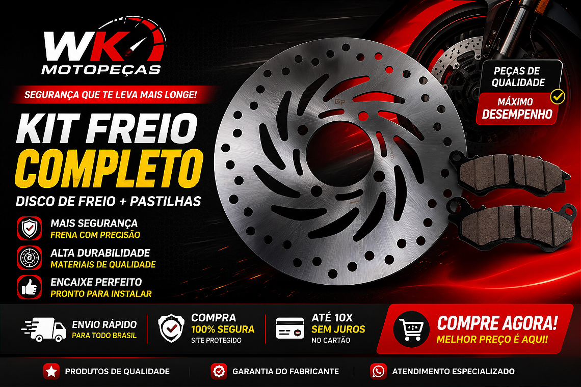 Disco com Pastilha de Freio Dianteiro