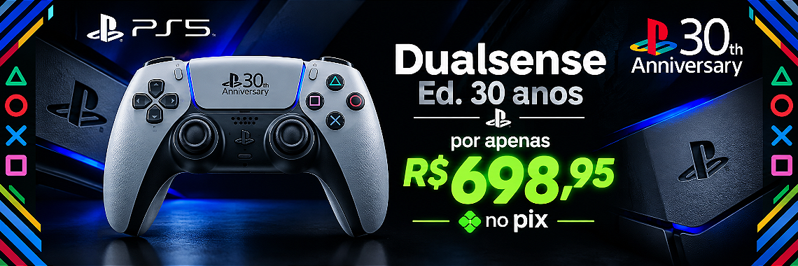 Promoção Dualsense vitrine