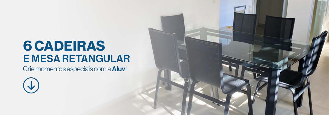 6 Cadeiras e Mesa Retangular