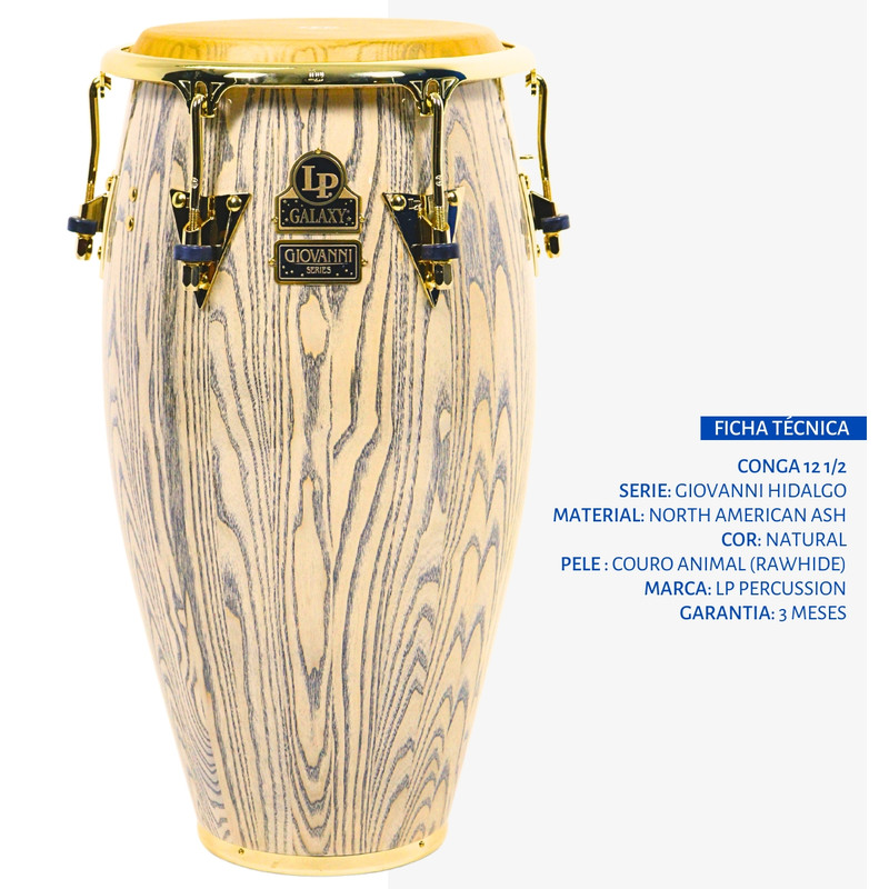 Conga LP Galaxy Giovanni 12.5 Tumba LP807ZAW - Clube da Percussão