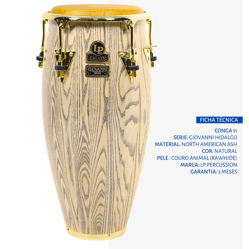 Conga LP Galaxy Giovanni 11 Quinto LP805ZAW - Clube da Percussão