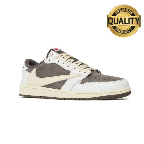 TÊNIS TRAVIS SCOTT x AIR JORDAN 1 LOW BLACK PHANTOM - MARFIM