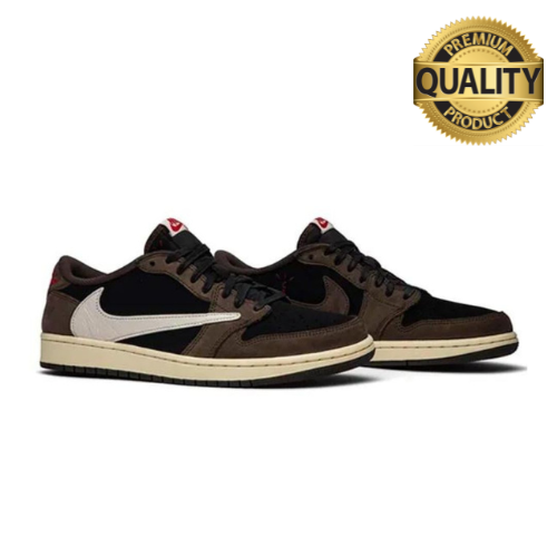 TÊNIS TRAVIS SCOTT x AIR JORDAN 1 LOW BLACK PHANTOM - MARROM