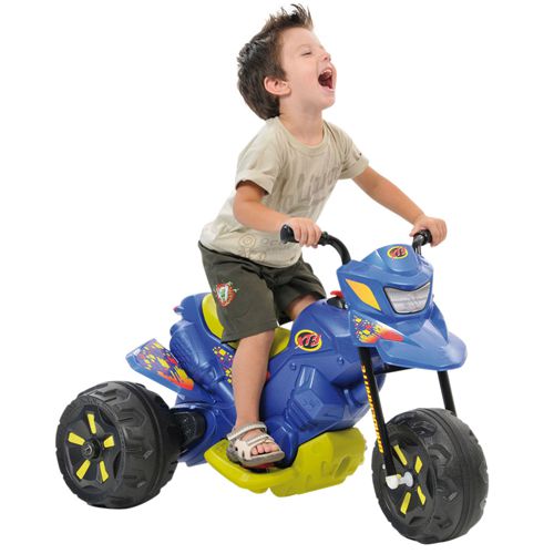 Mini Moto Elétrica Infantil Sprint Turbo - 2 Marchas 12V com Capacete -  Azul+amarelo