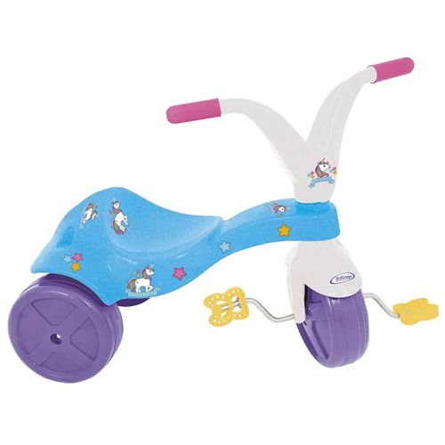 Triciclo Infantil Velotrol Unicórnio Com Empurrador Menina