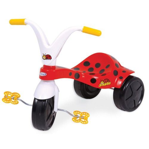 Triciclo Infantil Com Empurrador Motoca Passeio Vermelho