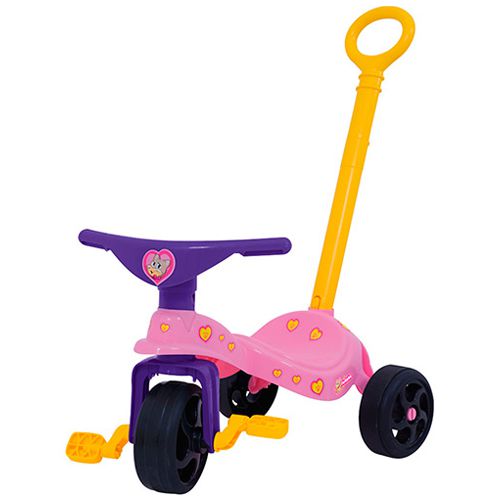 Triciclo Motoca Infantil Tico Tico Pets com Haste Removível