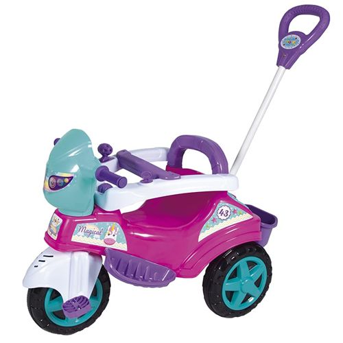 Triciclo Infantil com Pedal e Dupla Proteção Baby City Feminino Rosa e -  Isas Brinquedos e Bikes