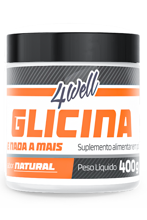 Glicina em Pó 4Well Pote 400g - Sem Sabor
