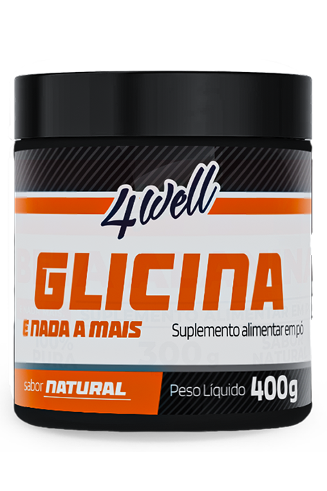 Glicina em Pó 4Well Pote 400g - Sem Sabor