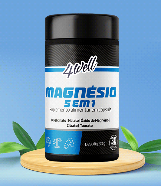MAGNÉSIOS 5 EM 1 - 260MG - 60 CÁPSULAS 4WELL