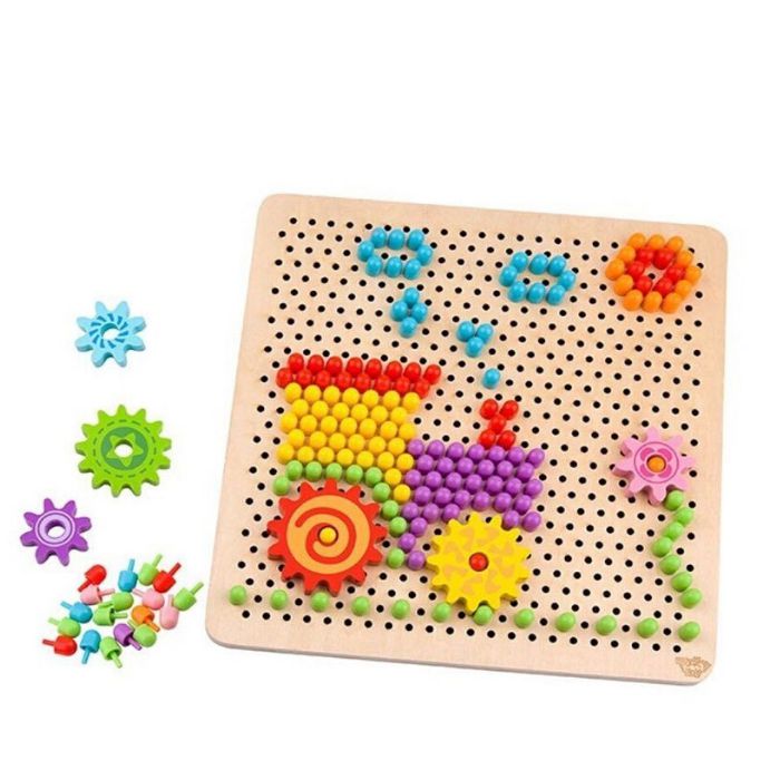 Tooky Toy Tabuleiro Brincando Jogar Ludo e Jogos das Compras 2 em 1 3+,  Multicor, TY848