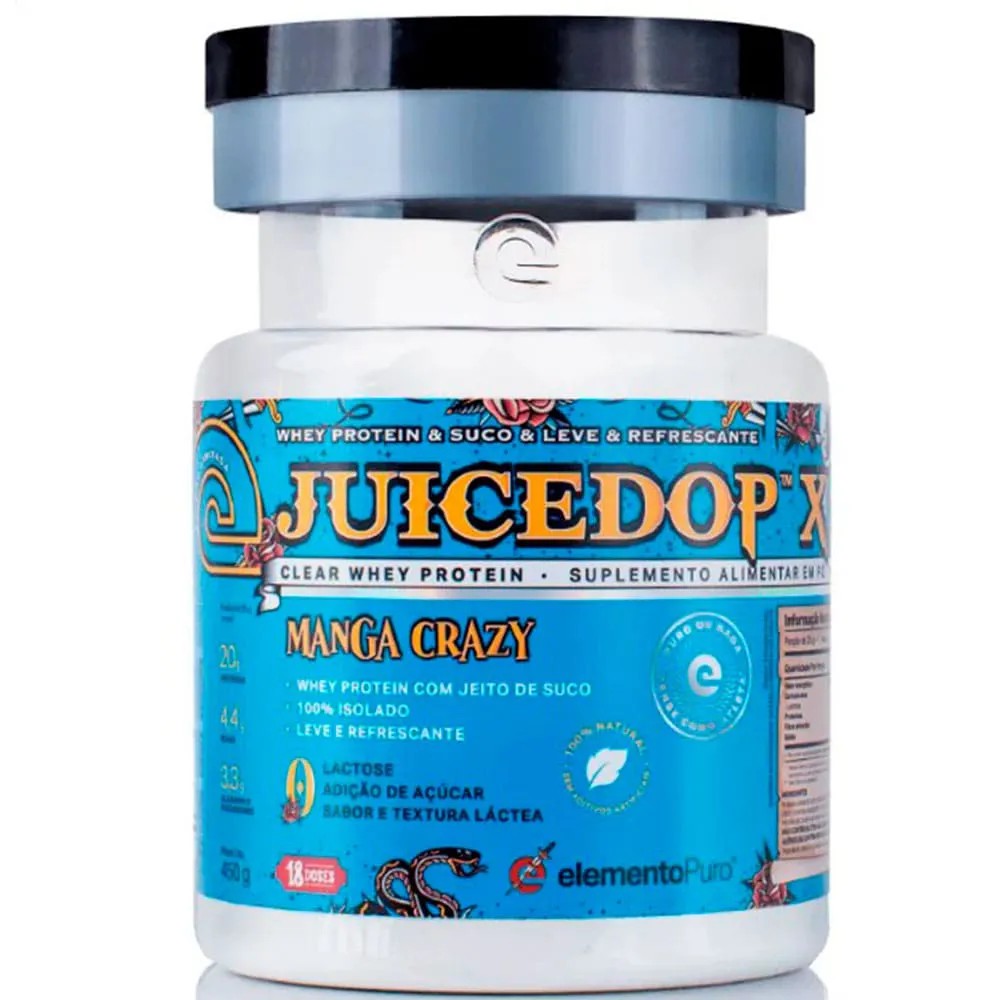 Juicedop Clear Whey Protein Isolado Manga Crazy 450g - Elemento Puro - Take  It Vita Shop