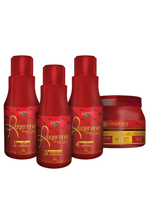 Kit Reconstrutor Regenere Home Care 250ml 4 Produtos - Os melhores