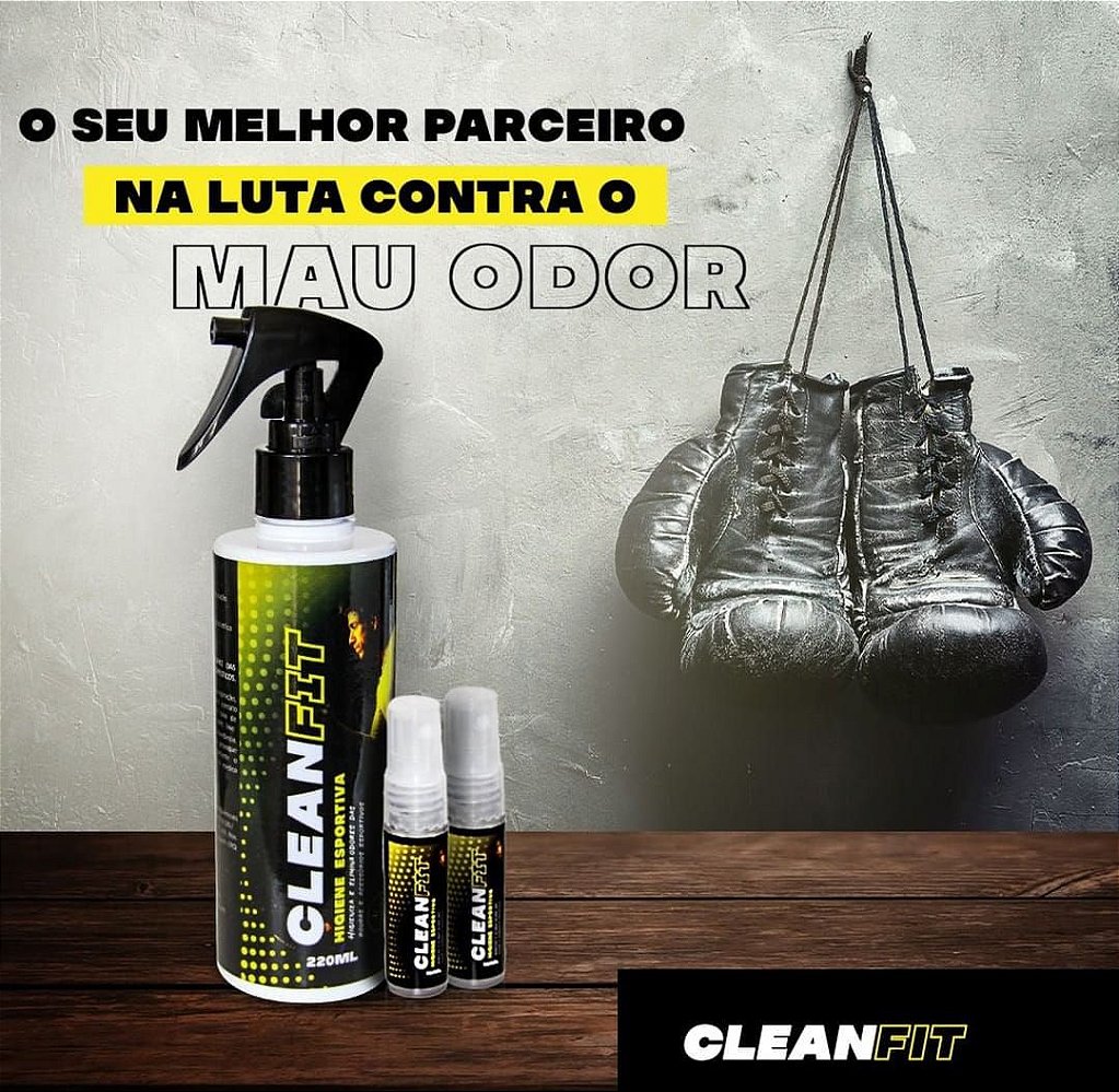 Clean fit 220ml + clean fit pack 15ml higienizador esportivo - Casa Carro e  Você