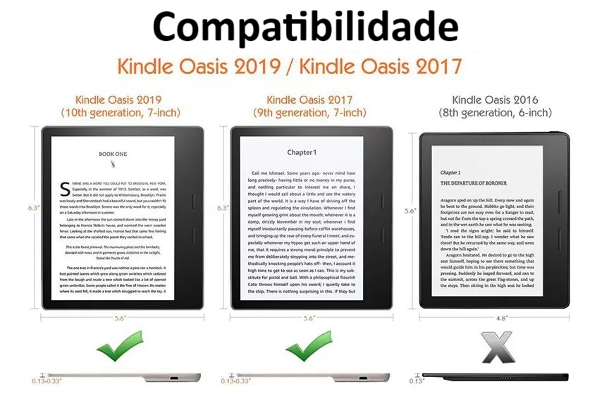 Capa Case Magnética Para Kindle Oasis 10º Geração 2019 Modelos