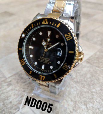 Rolex preto e dourado Clearance