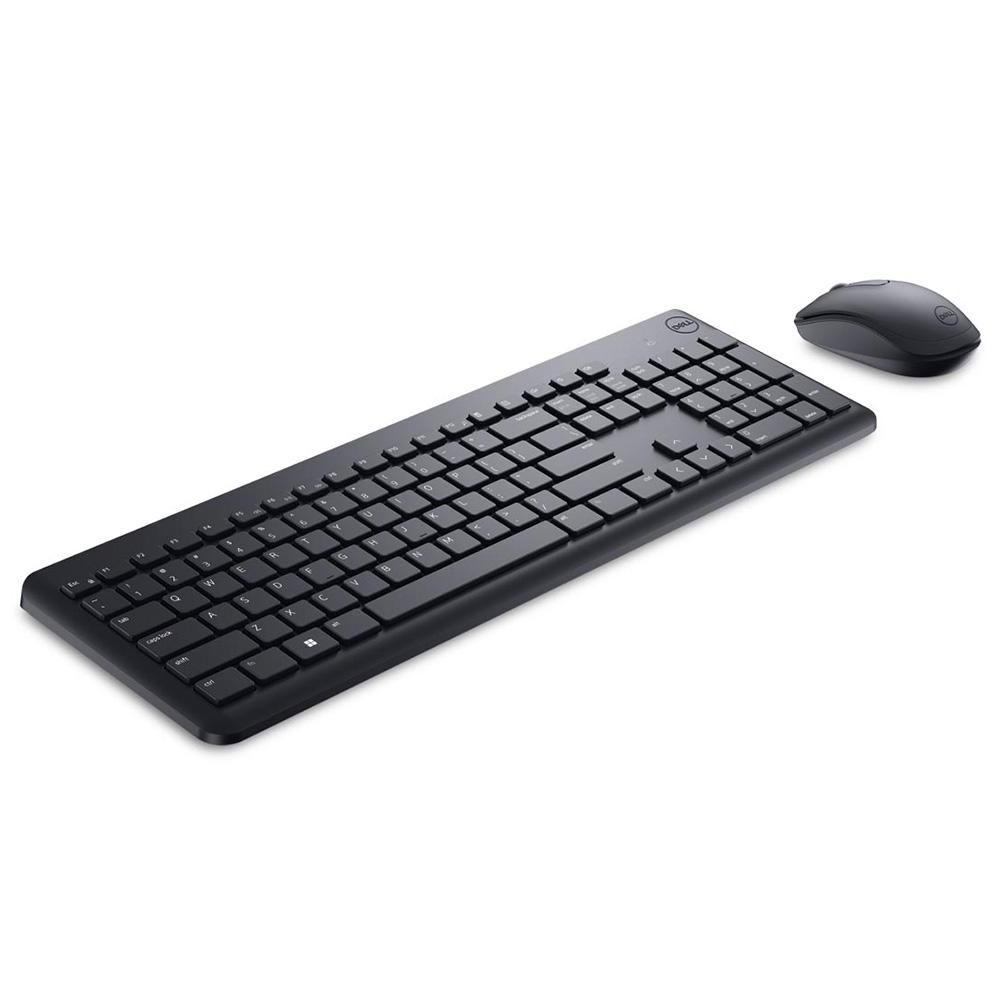 Kit Teclado e Mouse Dell KM3322W Sem Fio USB ABNT2 Pilha AAA Preto