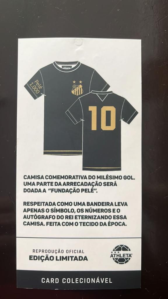 Camisa Santos Despedida do Rei Pelé Masculina - Preto