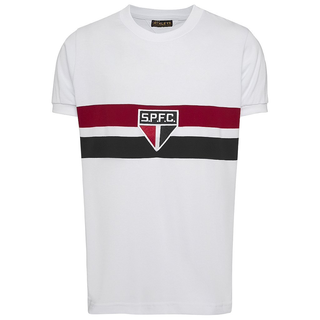 Camisa do São Paulo de 1970 Branca Retro Ofical Athleta