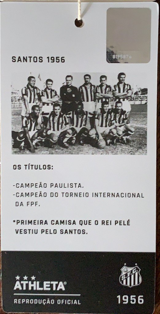 Camisa do Santos listrada de 1956 - Retro Oficial Athleta