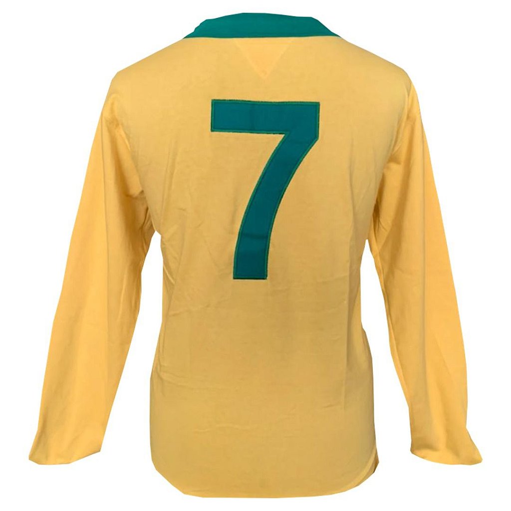 Camisa Polo Brasil Copa 1962 Athleta Masculina - Marrom
