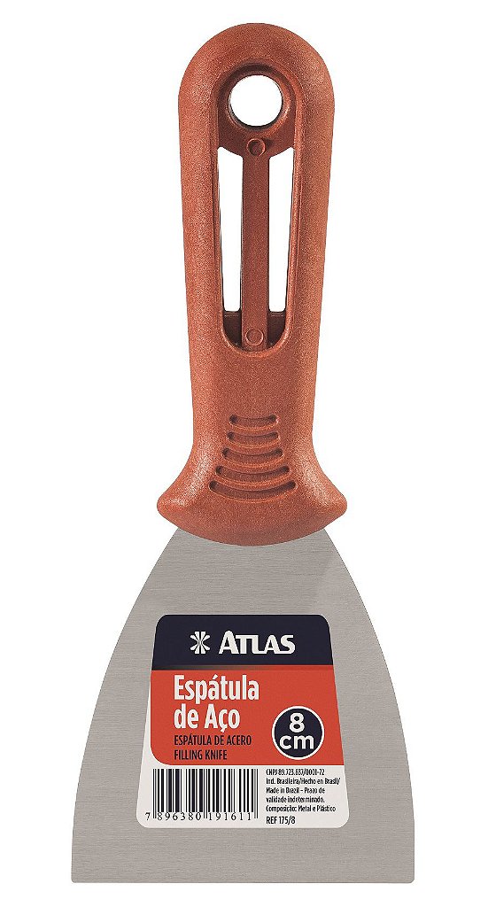 Espátula de Aço 8cm ref: 175/8 - Atlas - Leste Imper - A marca que