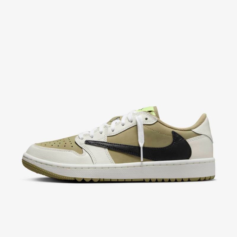 Tênis Air Jordan 1 Low Golf x Travis Scott Neutral Olive - FZ3124