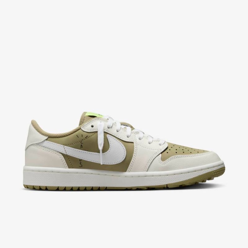 Tênis Air Jordan 1 Low Golf x Travis Scott Neutral Olive