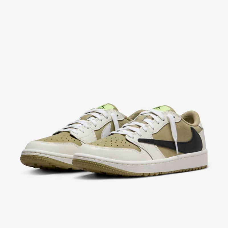 Tênis Air Jordan 1 Low Golf x Travis Scott Neutral Olive - FZ3124