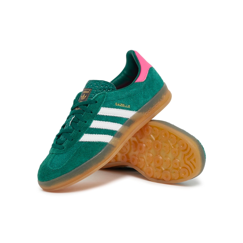 Tênis Adidas Gazelle Indoor Collegiate Green Pink - IG5929