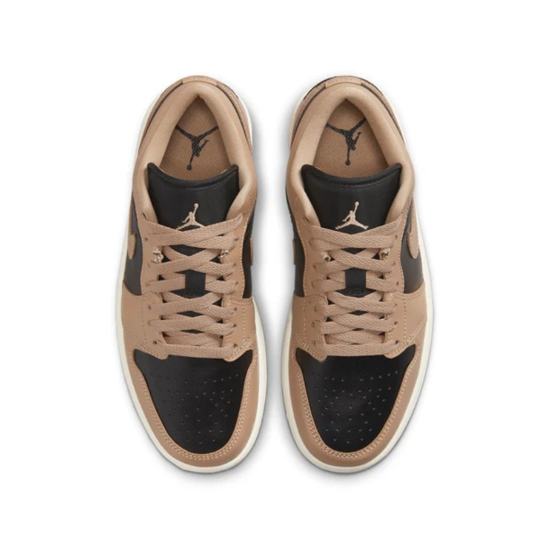 Nike Air Jordan 1 Low ベージュ/ブラック Tênis Air Jordan 1 Low Desert Black - DC0774-201 - Sportline Store