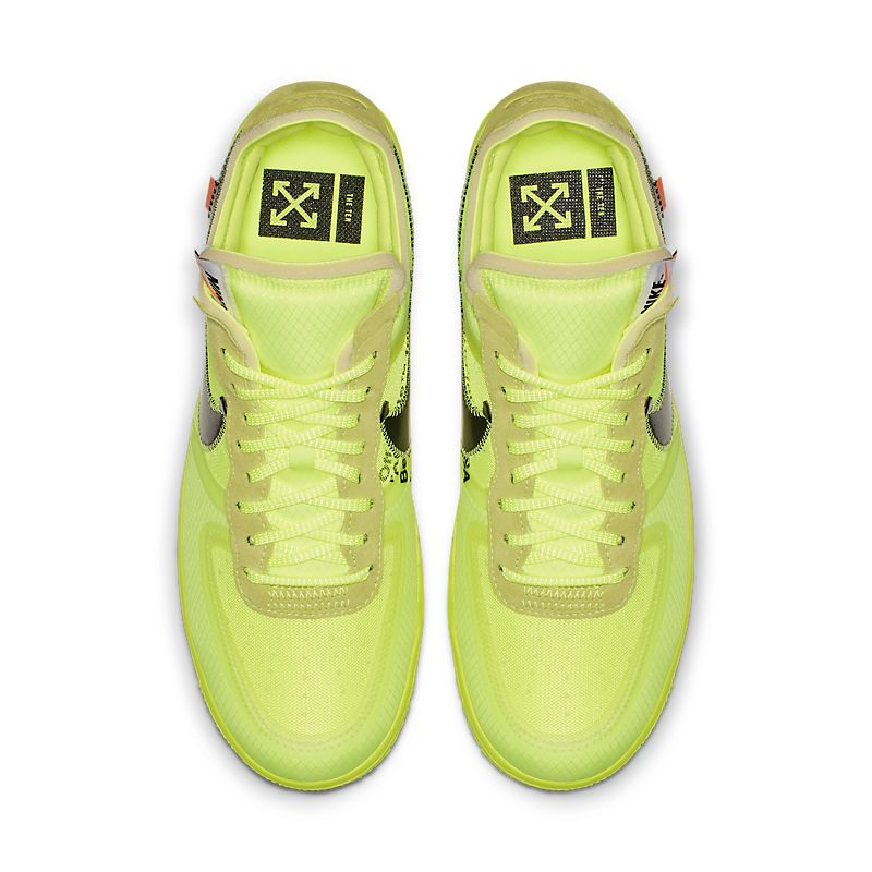 NIKE ナイキ ×OFF-WHITE THE 10：AIR FORCE 1 LOW VOLT AO4606-700 オフホワイト エアフォースワン ローカットスニーカー US8.5 イエロー Tênis Nike Off-White x Air Force 1 Low Volt- AO4606-700