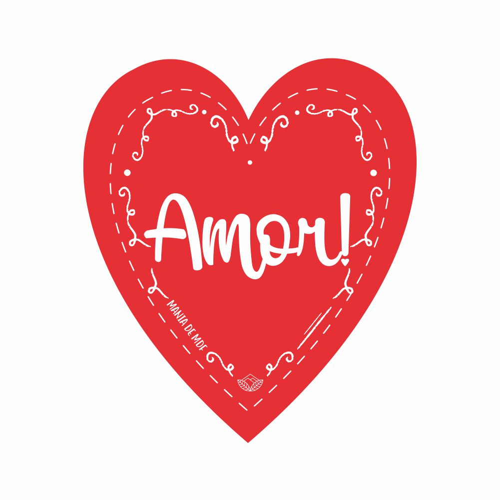 Placa Grande Tag Mdf Decorativa Formato De Coracao Amor Mania De Mdf