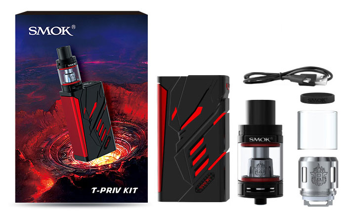 Kit T-PRIV 220W TC c/ Atomizador TFV8 Big Baby - Smok™ embalagem