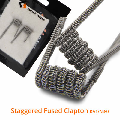 Staggered Fused Clapton Coil (KA1/Ni 80)