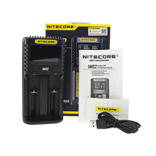 Carregador Baterias UMS2 da Nitecore Carregador Baterias UMS2 da Nitecore