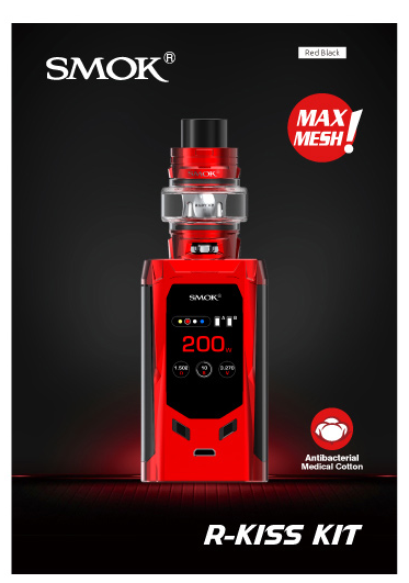 Kit R-KISS 200W TC c/ Atomizador TFV8 Baby V2 – SMOK