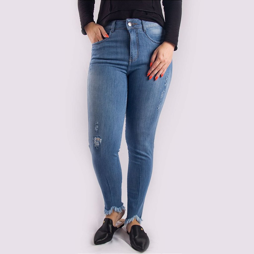 Lojas Hoje- Calça Jeans Cigarrete Feminina Hoje - Lojas Hoje- Você bem todo  dia
