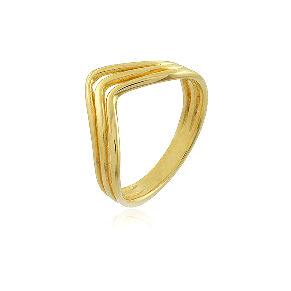 Anel Mulher Maravilha folheado em ouro 18k