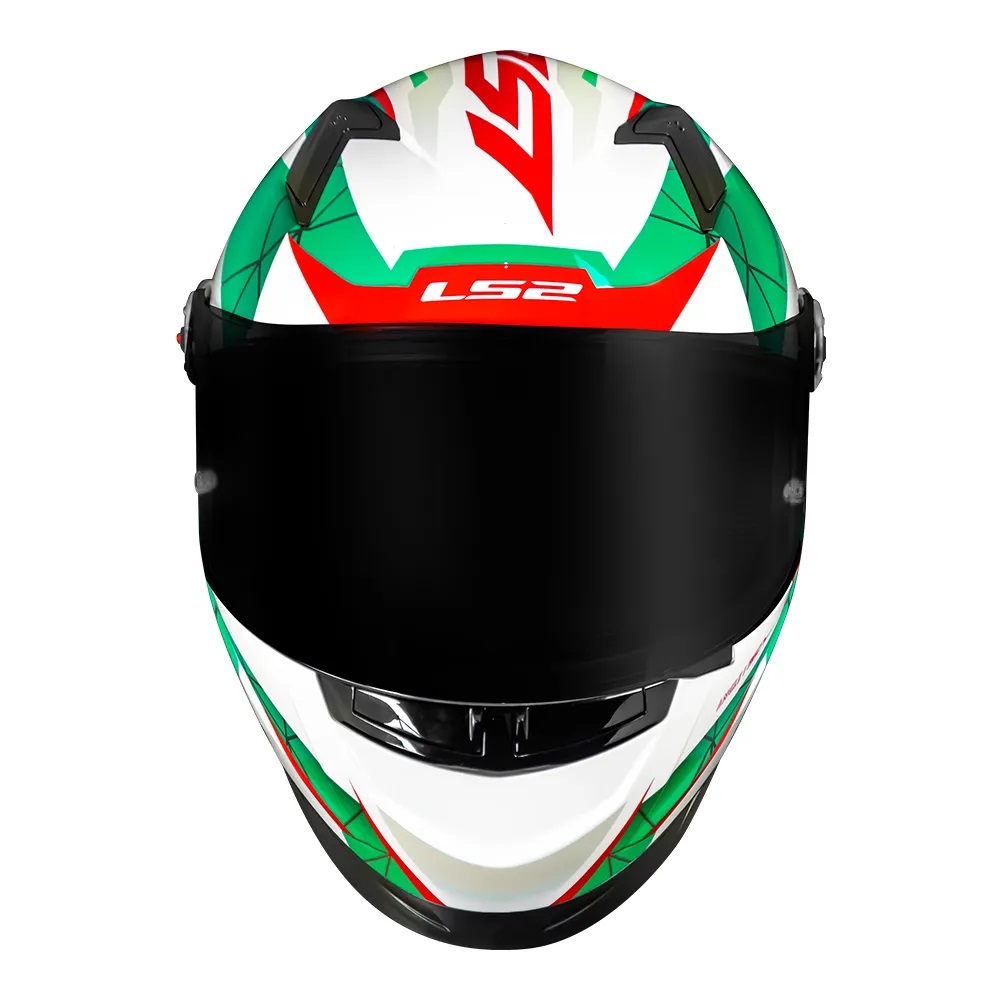 CAPACETE LS2 CLASSIC DRAZE BRANCO/VERDE - Guga Motos