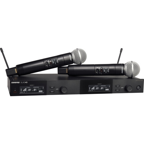 Sistema de microfone duplo Shure SLXD24D/SM58-G58 - Seegma Store