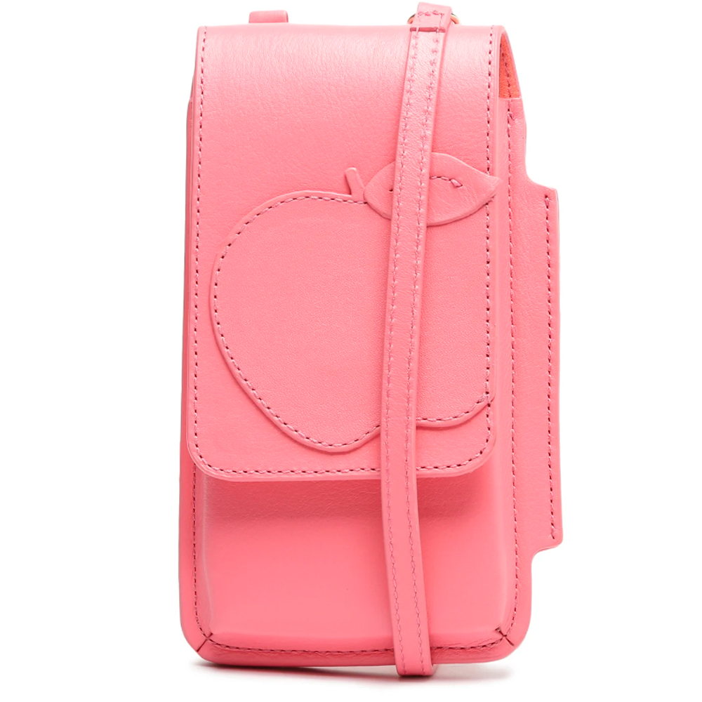 Mini Bolsa Porta-Celular Rosa Couro Nina - Costurando Sonhos Brasil