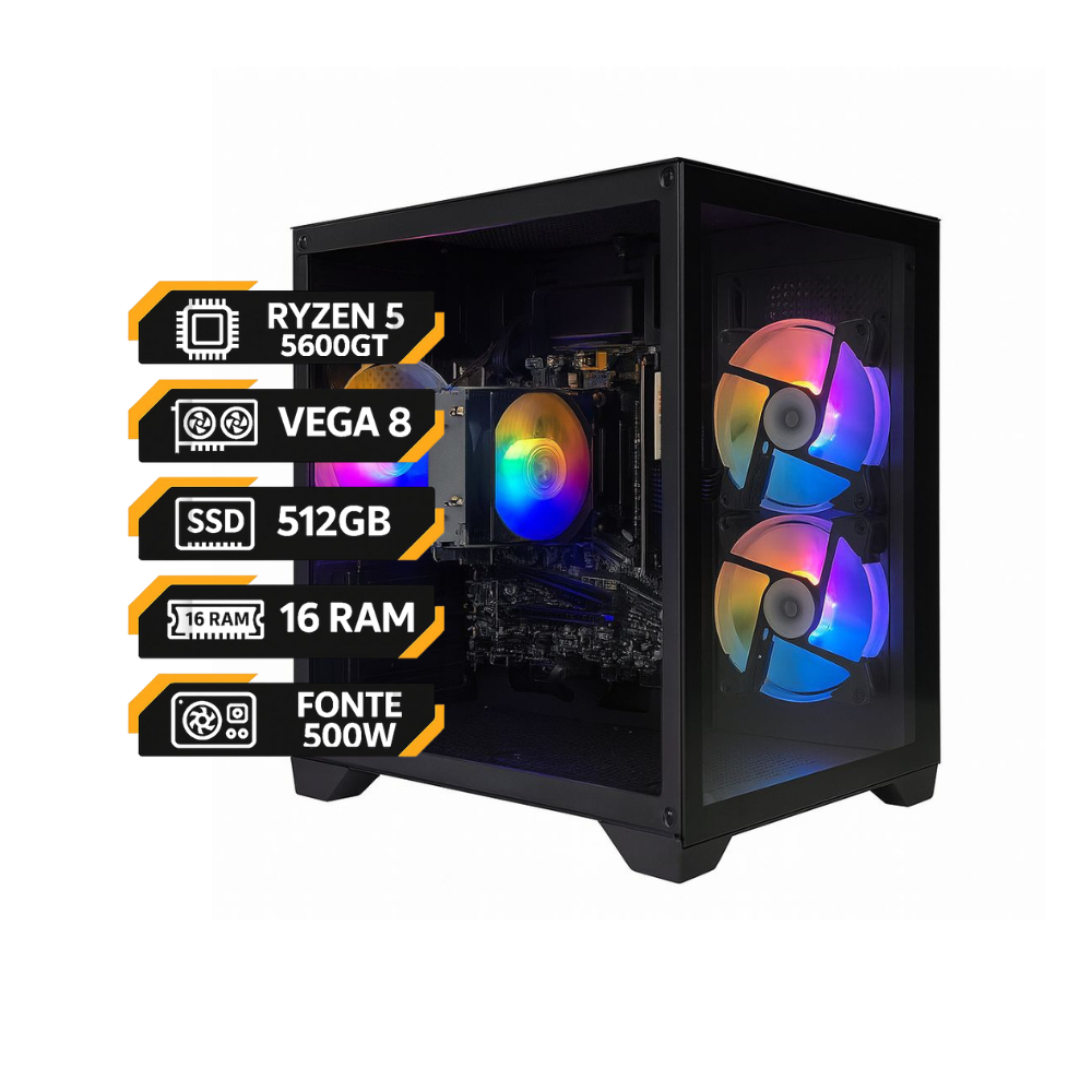 Ryzen5 5600gt　ジャンク PC Gamer Ryzen 5 5600GT | Vega 7 Integrada | 16 GB RAM | SSD 512