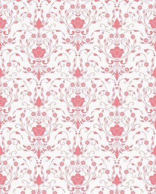 Papel de Parede Damask Rosa