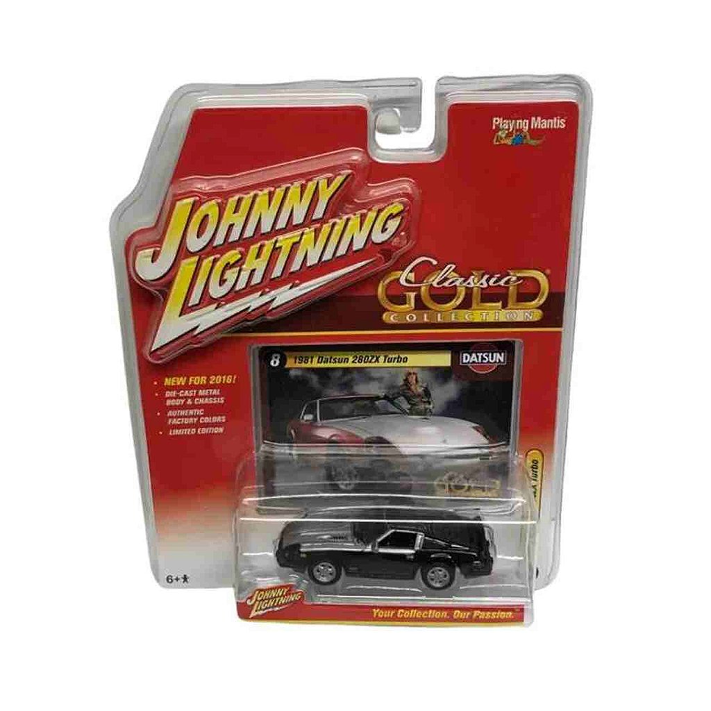 Carro Johnny Lightning Datsun 208ZX Turbo preto 1981 1/64 - The