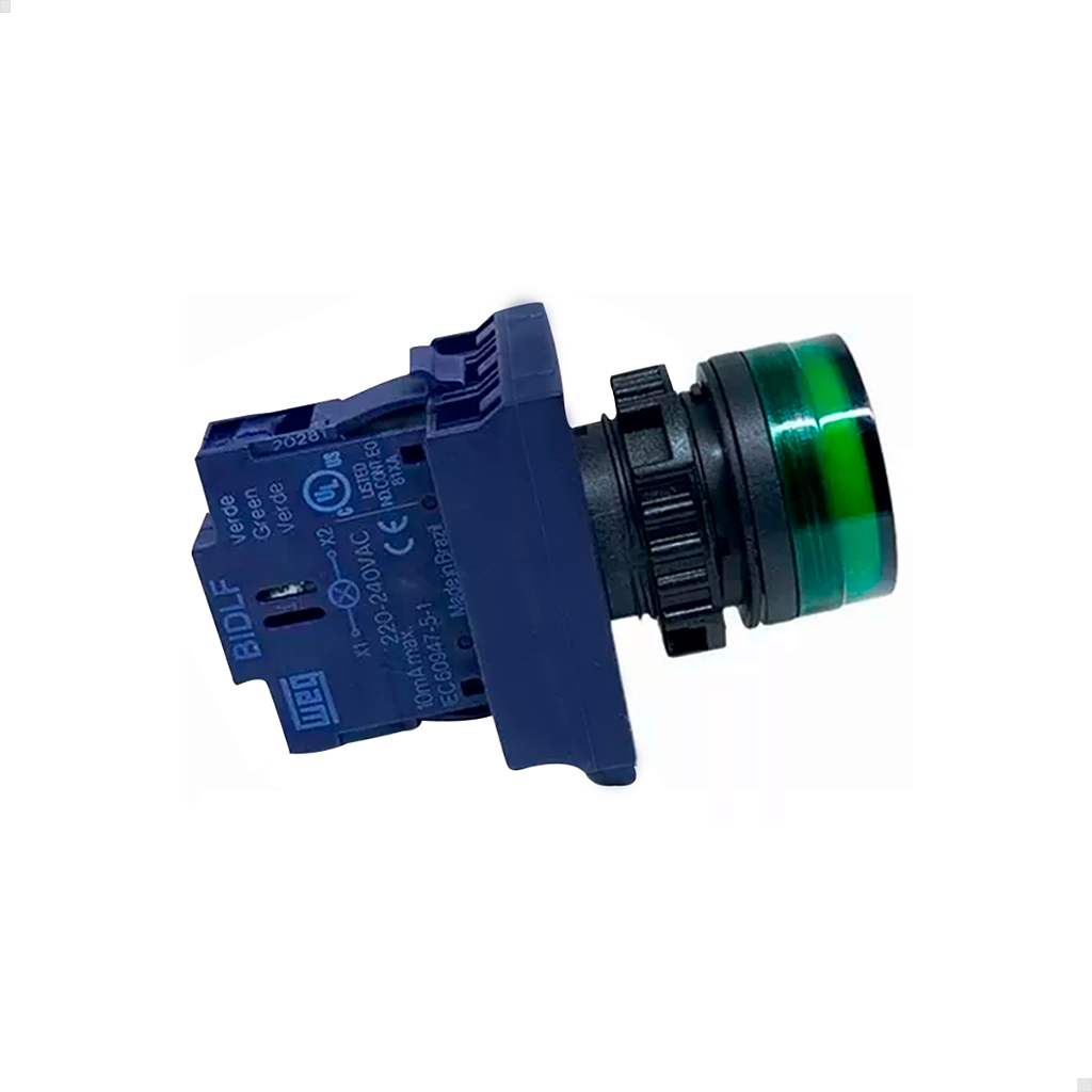 Sinaleiro Difuso Ip66 Verde 22mm Weg Csw-sd2-fd66-3vf - Unitek