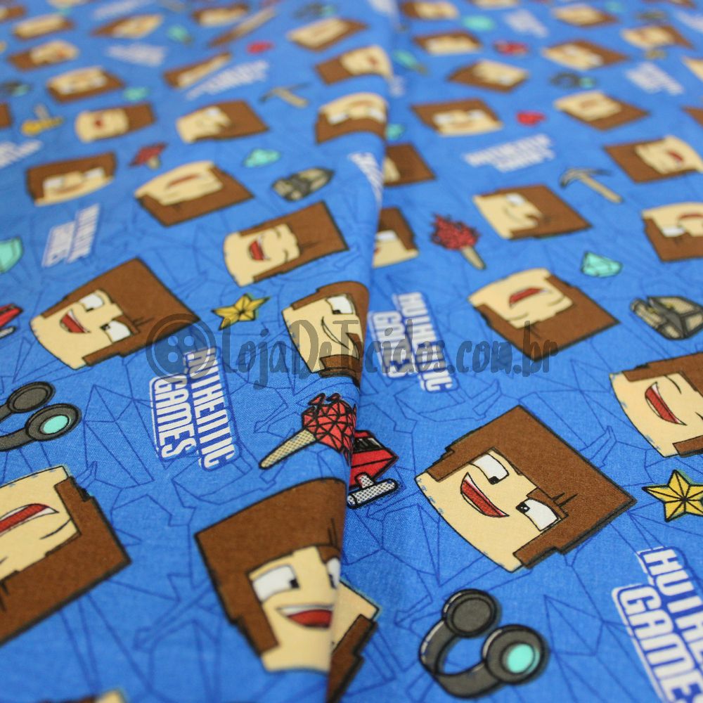 Tricoline Licenciado Tema Minecraft Loja De Tecidos Online Comprar Tecidos Por Metro