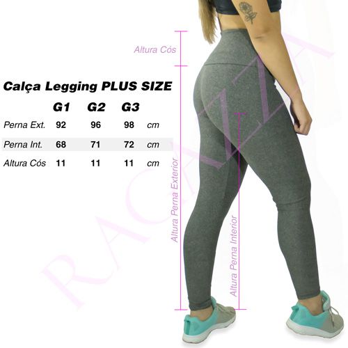 Calça Legging Sul Romance Feminina Básica Suplex Cintura Alta