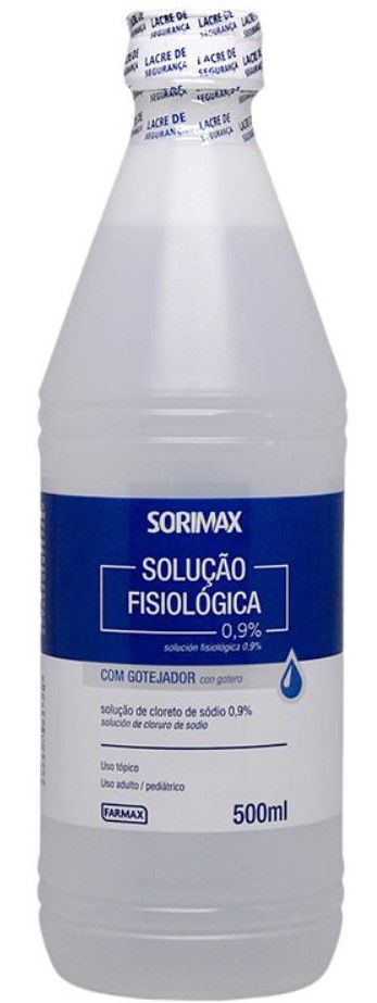 SORO FISIOLÓGICO SORIMAX Cloreto de Sódio 0,9% - 500ML - Clube da Fralda